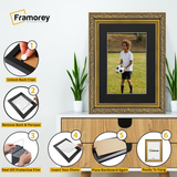 Gold Picture Frame Ornate Traditional Dahlia Photo Frame With Black Mount