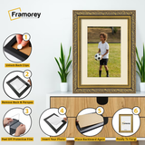 Gold Picture Frame Ornate Traditional Dahlia Photo Frame With Ivory Mount
