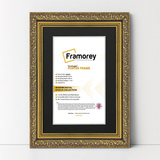 Gold Picture Frame Ornate Traditional Dahlia Photo Frame With Black Mount