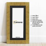 Panoramic Gold Picture Frames Wooden Poster Frames With Black Mount