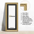 Panoramic Size Gold Picture Frame Shabby Wall Frames With Black Mount