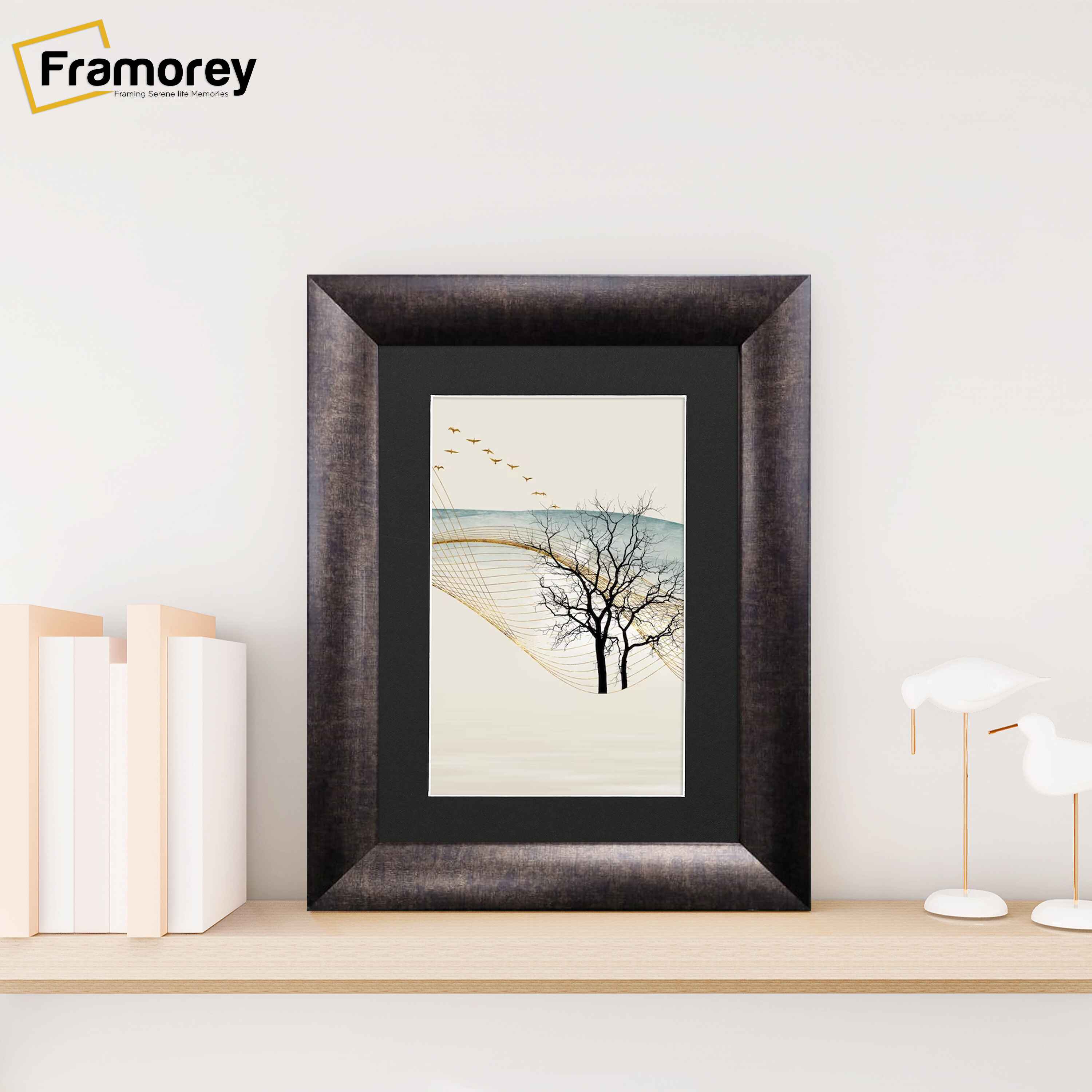 Brushed Gold Picture Frame Poster Frame With Black Mount