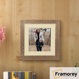 Square Size Copper Picture Frame Rockstar Style Photo Frame With Ivory Mount