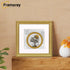 Square Size Gold Picture Frame Mini Ornate Photo Frame With White Mount