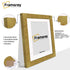 Gold Picture Photo Frames Handmade Wooden Effect Poster Frames With White Mount