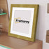 Step Style Square Size Gold Picture Frame With White Mount