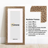 Panoramic Copper Picture Frame Rockstar Wall Art Frame With White Mount