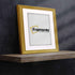 Square Size Gold Picture Frame Mini Ornate Photo Frame With White Mount