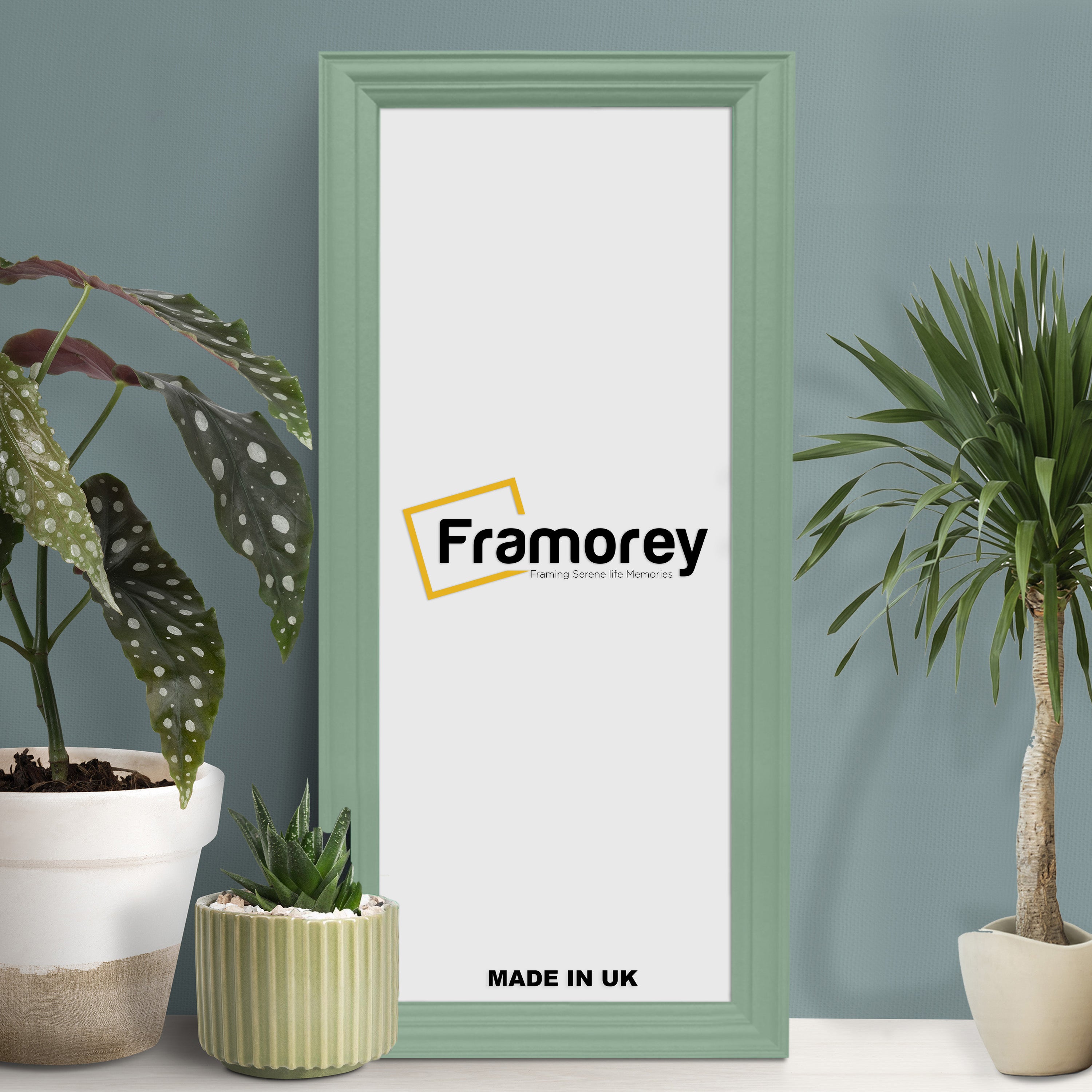 Antique Style Panoramic Green Picture Frame Without Mount Photo Frame