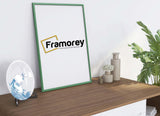 Thin Green Photo Frame Flat Wooden Effect Picture Frame Maxi Art Poster Frames - FRAMOREY
