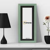 Antique Style Panoramic Green Picture Frame Wall Art Frame With Black Mount