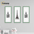 Thin Matt Panoramic Green Pictures Frames With White Mount