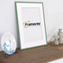 Thin Matt Green Picture Frame With White Mount