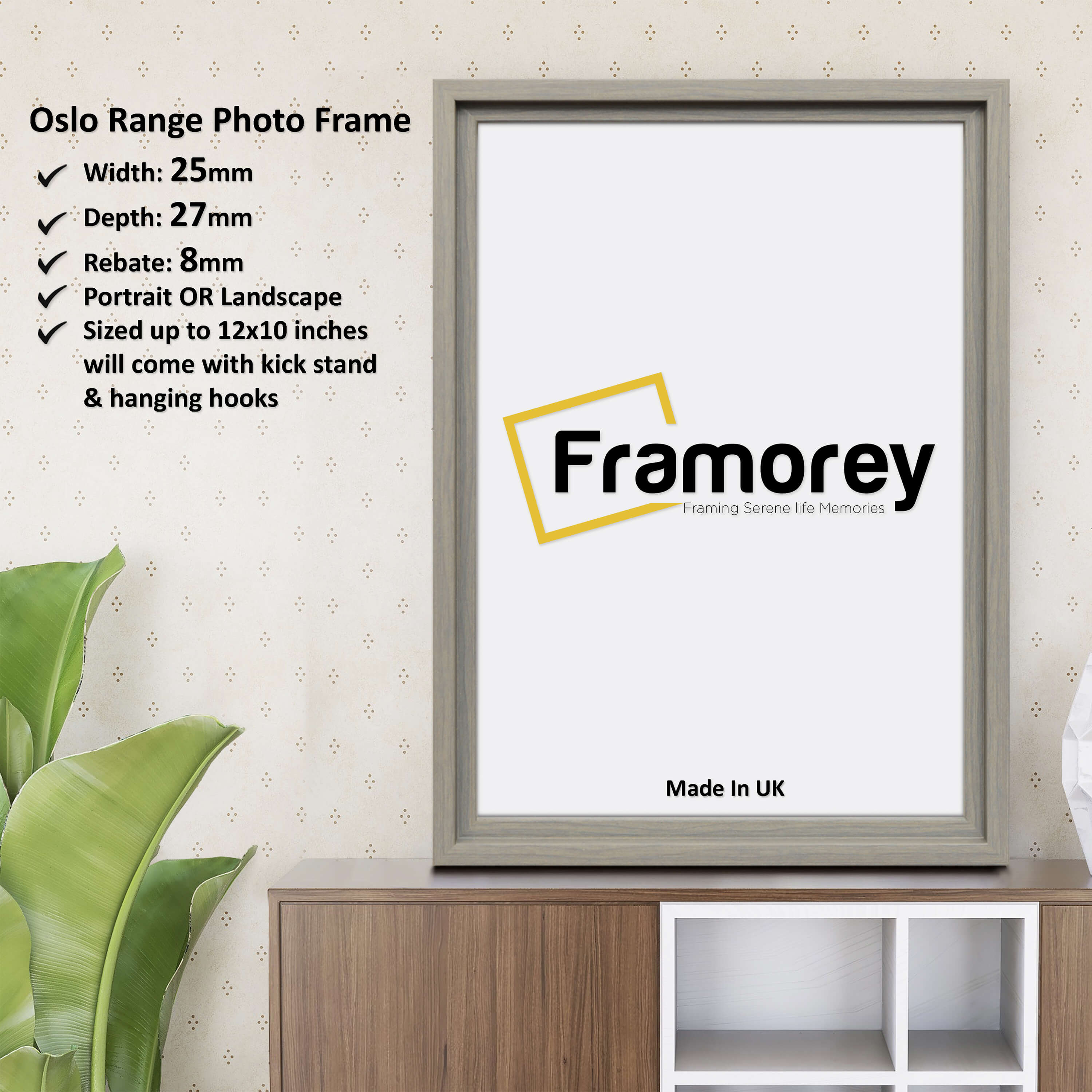 Grey Picture Frame Oslo Style Photo Frames Poster Frames