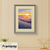Grey Picture Frame Oslo Style Photo Frames With Ivory Mount