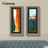 Panorama Style Grey Oslo Picture Frames With Black Mount