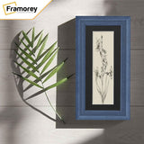 Panoramic Size Grained Grey Picture Frame Photo Frame Fletcher Wood With Black Mount