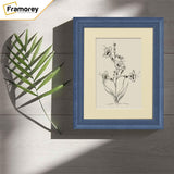 Grained Grey Picture Frame Fletcher Wood Wall Art Frame With Ivory Mount