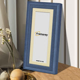 Panoramic Size Grained Grey Picture Frame Photo Frame Fletcher Wood With Ivory Mount