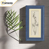 Panoramic Size Grained Grey Picture Frame Photo Frame Fletcher Wood With Ivory Mount