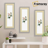Panoramic Step Style Grey Photo Frame With Ivory Mount