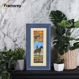 Panoramic Size Grained Grey Picture Frame Photo Frame Fletcher Wood With Ivory Mount