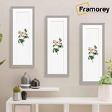 Panoramic Step Style Grey Photo Frame With White Mount