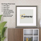 Square Size Grey Oslo Photo Frames Wall Art Frames With White Mount