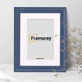 Grained Grey Picture Frame Fletcher Wood Wall Art Frame With White Mount