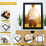 Installation Guide of a Print Photo Frame That shows how to adjust a picture, poster or photo in a Picture Frame Step by step.