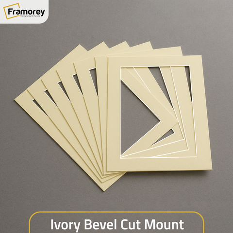 Ivory Bevel Cut Mount.