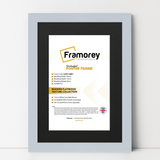 Light Grey Picture Frame with Black Mount