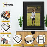 Step-by-step guide showing how to install a picture into an antique style frame with black mount