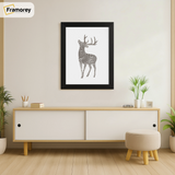 Ash Black Picture Frame hanging on a wall just over the Table