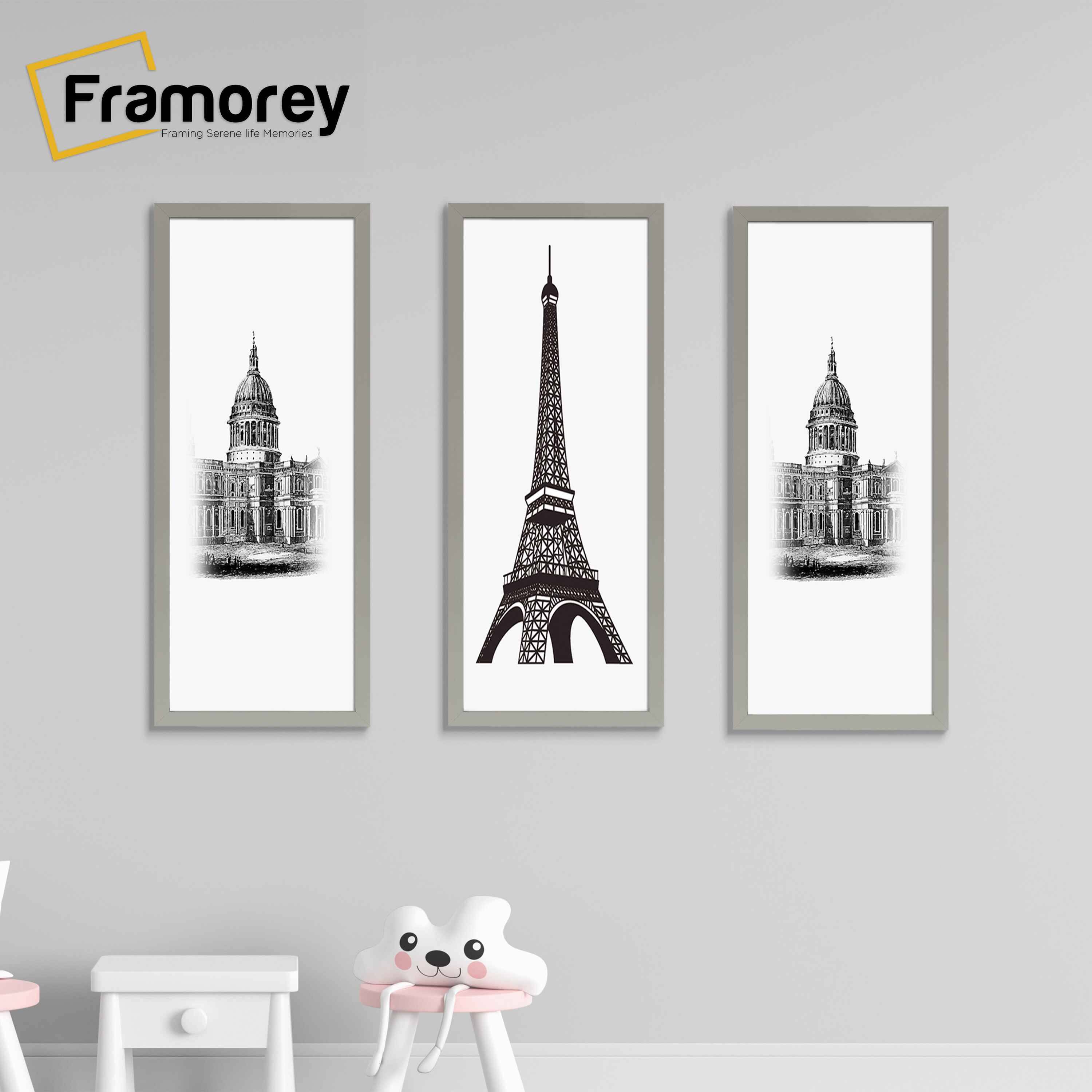 Thin Matt Light Grey Panoramic Picture Frame Poster Frames