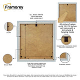 Step Style Square Size Grey Picture Frame With White Mount