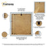 Step Style Square Size Grey Picture Frame With Ivory Mount