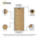 Thin Matt Panoramic Light Grey Pictures Frames With White Mount