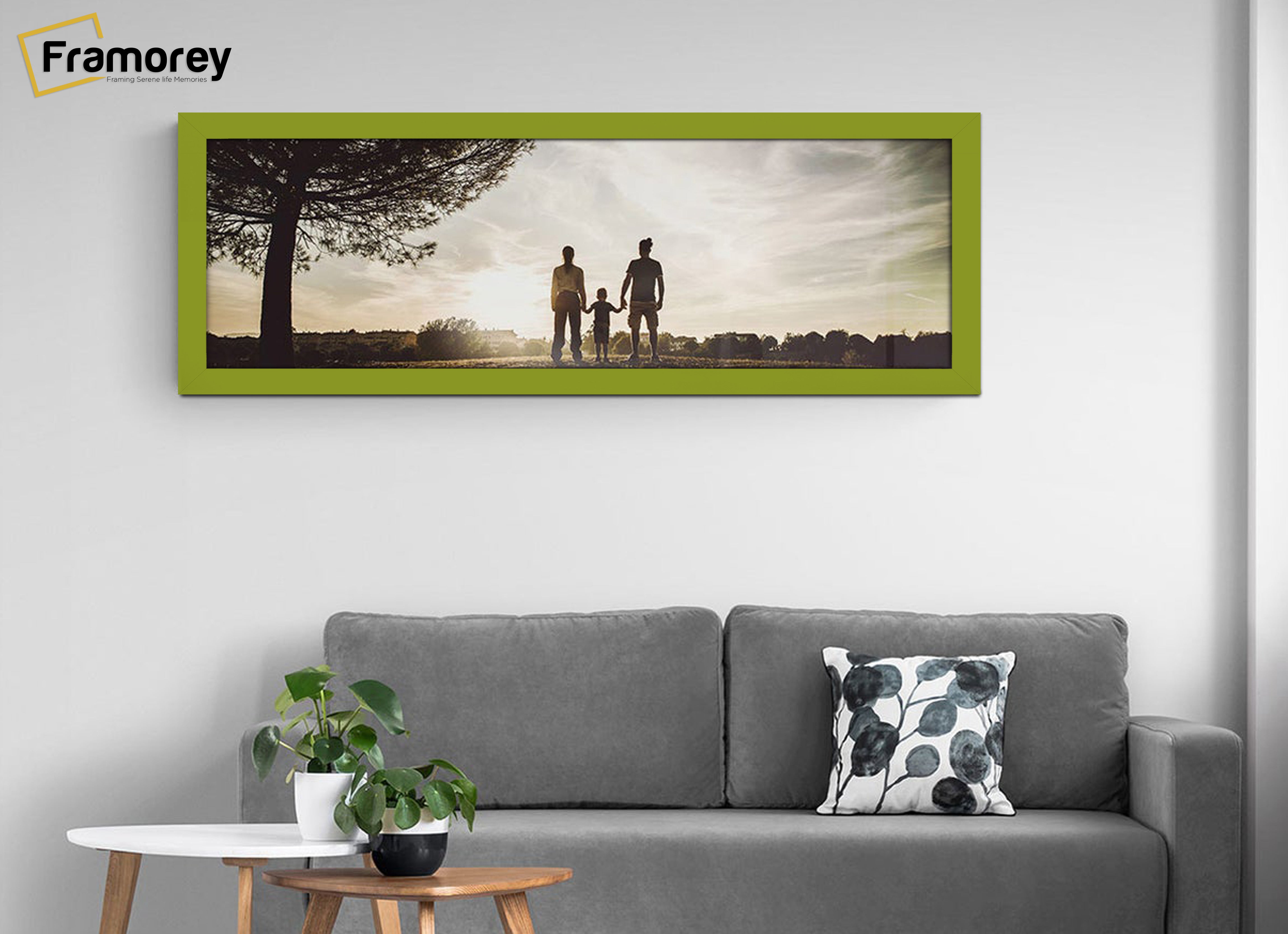 Panoramic Size Lime Green Picture Frames Wall Décor Frame