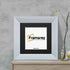 Square Size Limed White Picture Frames With Black Mount