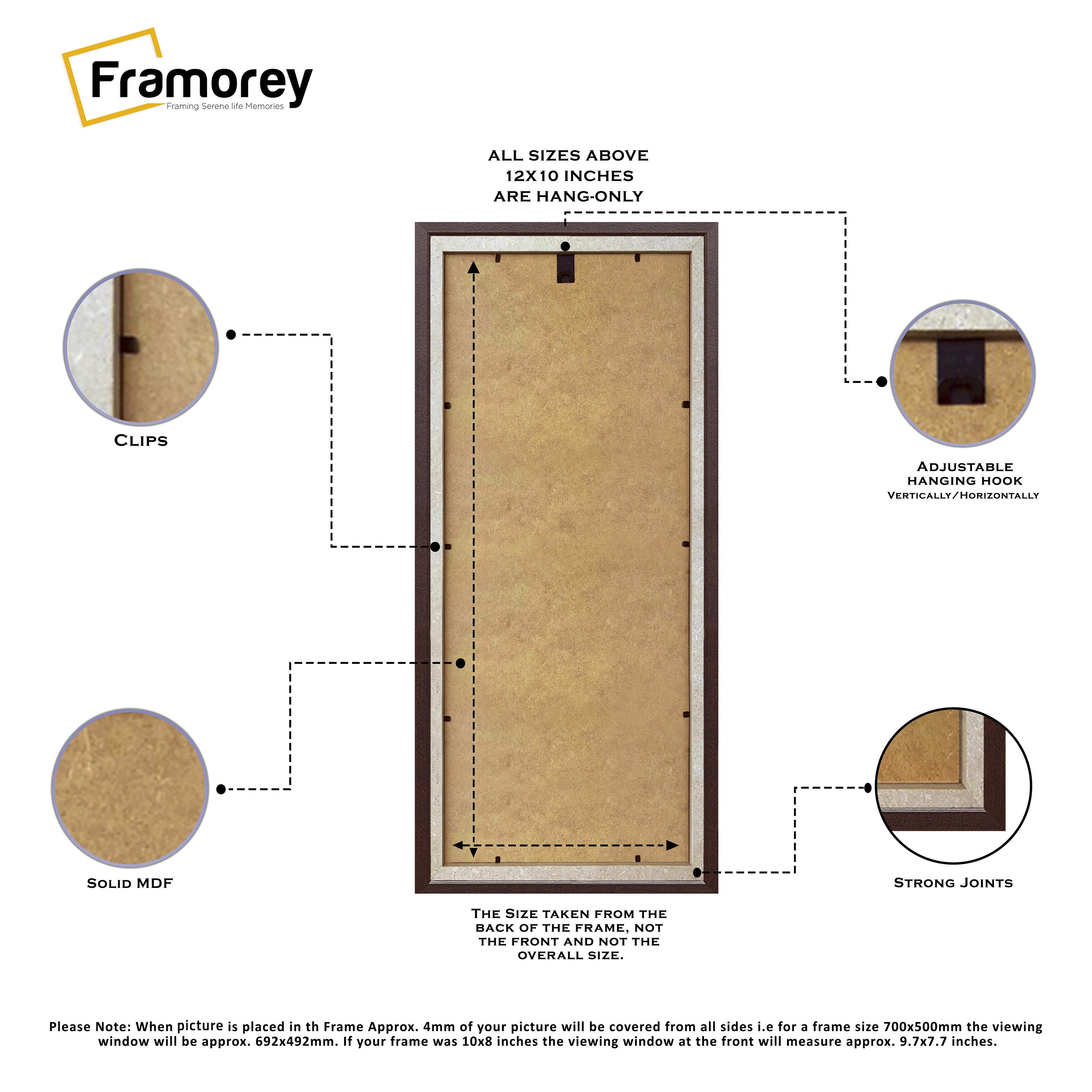 Antique Style Panoramic Mahogany Picture Frame Photo Frame With White Mount