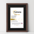 Mahogany antique-style poster frame with black mount, Framorey handmade picture frame for wall display