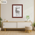 Mahogany Picture Frame Hanged on Wall