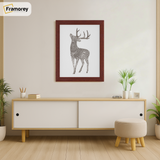 Mahogany Picture Frame Hanged on Wall