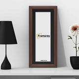 Antique Style Panoramic Mahogany Picture Frame Wall Art Frame With Black Mount