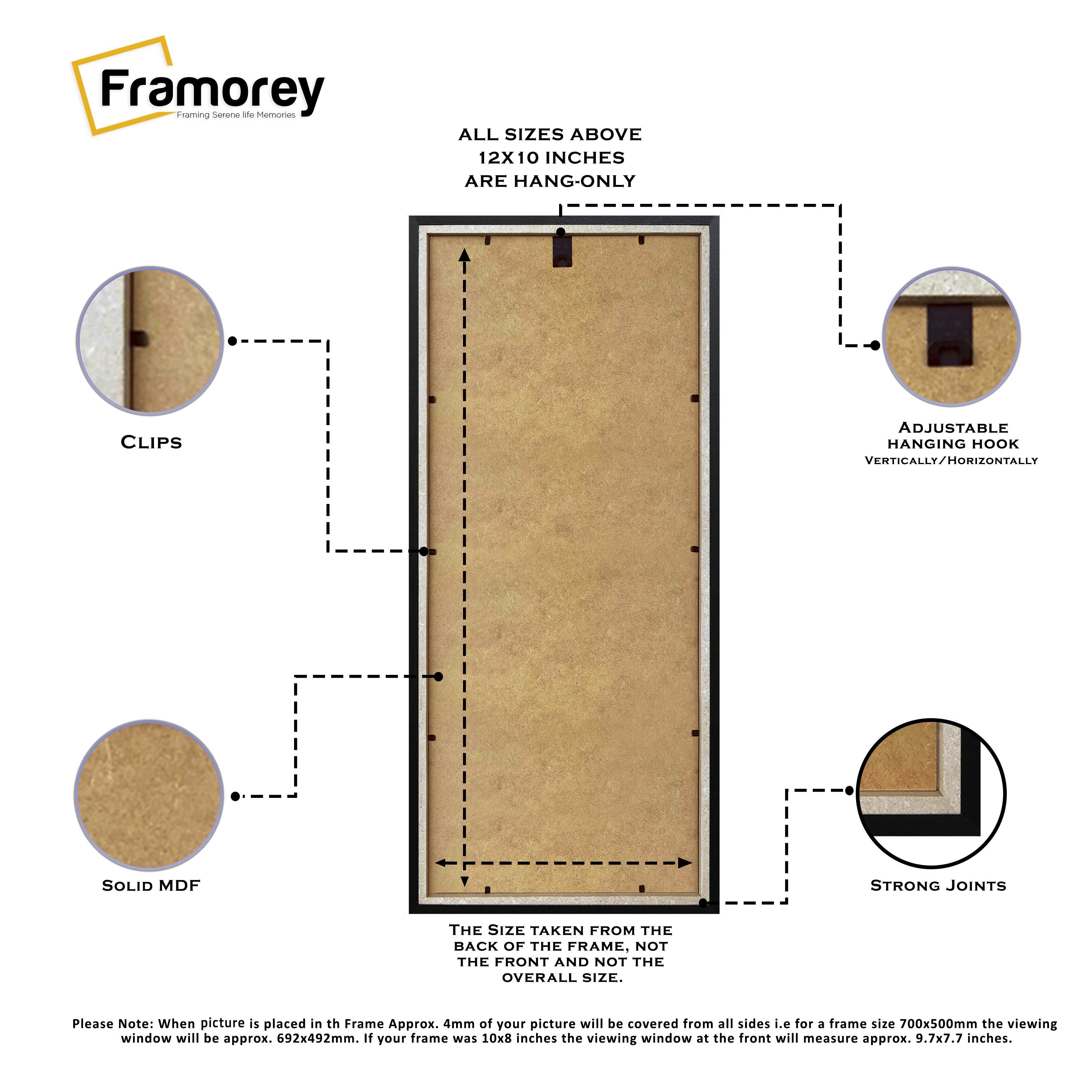 Panoramic Photo Frame Backside View With some details about it's features