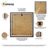 Antique Style Square Size Mahogany Picture Frame with Black Mount
