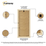 Panoramic Natural Solid Wood Pictures Frames With Black Mount