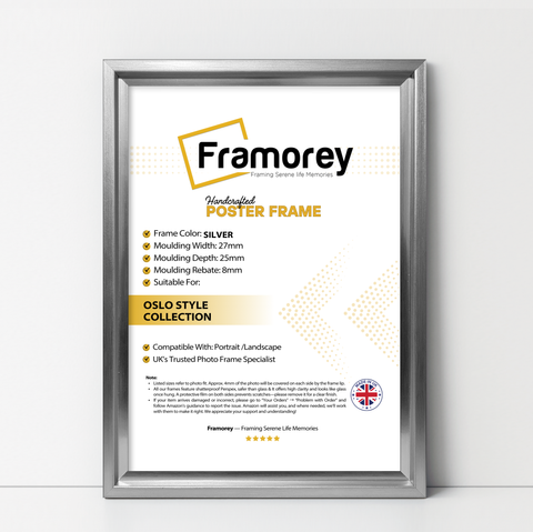 Silver Picture Frame Oslo Style Photo Frames Poster Frames
