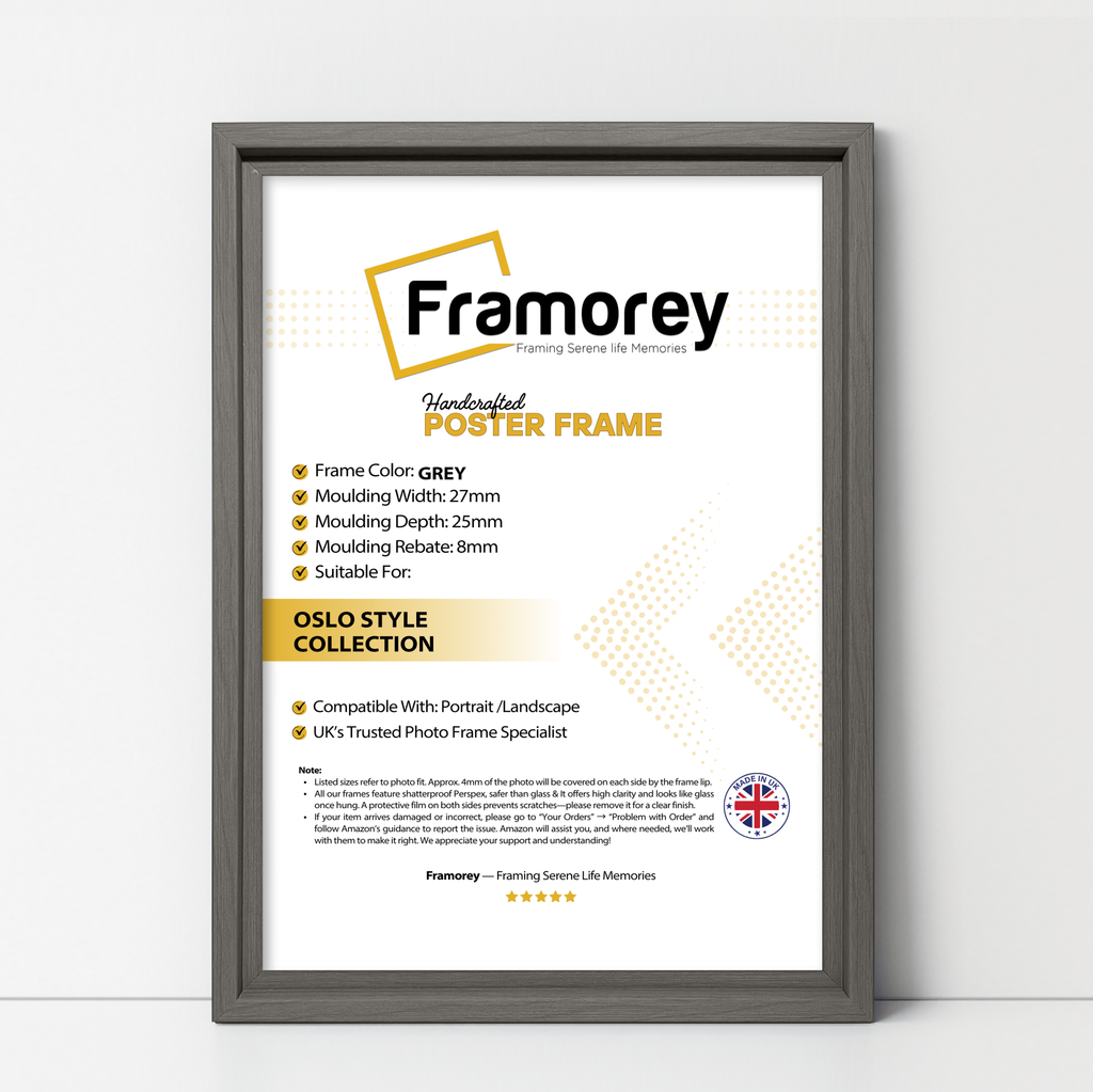 Grey Picture Frame Oslo Style Photo Frames Poster Frames